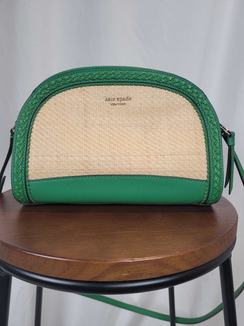 Kate Spade NWOT Reiley Straw Dome Crossbody Bag